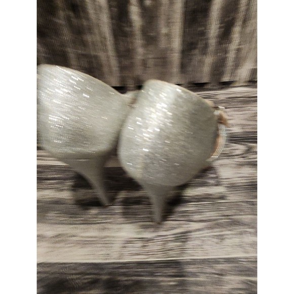 DE BLOSSUM Womens Shoes Heels Metallic Silver Stiletto Platform VICE Size 8.5 - Picture 2 of 7